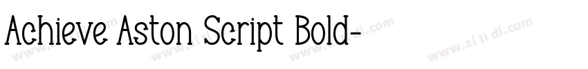 Achieve Aston Script Bold字体转换